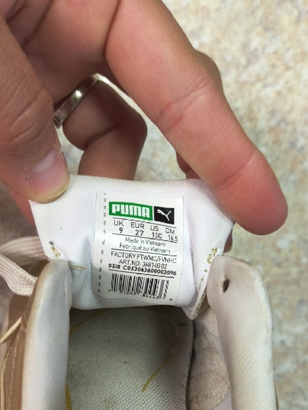 Puma Girls California Metallic Rose Gold Sneakers Size 10 GUC - Picture 6 of 7
